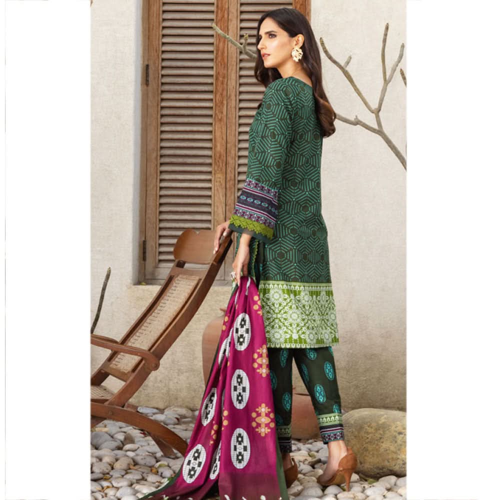 Anum Printed Lawn Unstitched 3Pcs Suit V3 - B6, Women, 3Pcs Shalwar Suit, Al-Zohaib Textiles, Chase Value