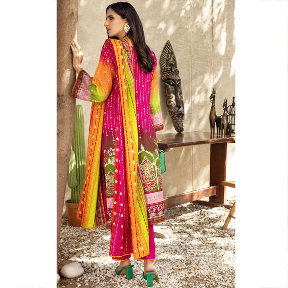 Anum Printed Lawn Unstitched 3Pcs Suit V3 - C4, Women, 3Pcs Shalwar Suit, Al-Zohaib Textiles, Chase Value