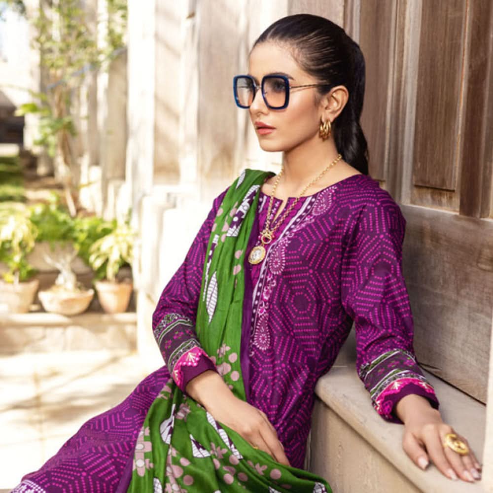 Anum Printed Lawn Unstitched 3Pcs Suit V3 - C6, Women, 3Pcs Shalwar Suit, Al-Zohaib Textiles, Chase Value