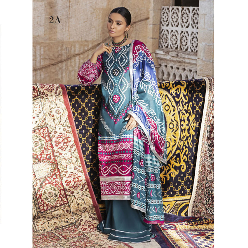 Monsoon Printed Lawn Unstitched 3Pcs Suit V1 - A2, Women, 3Pcs Shalwar Suit, Al-Zohaib Textiles, Chase Value
