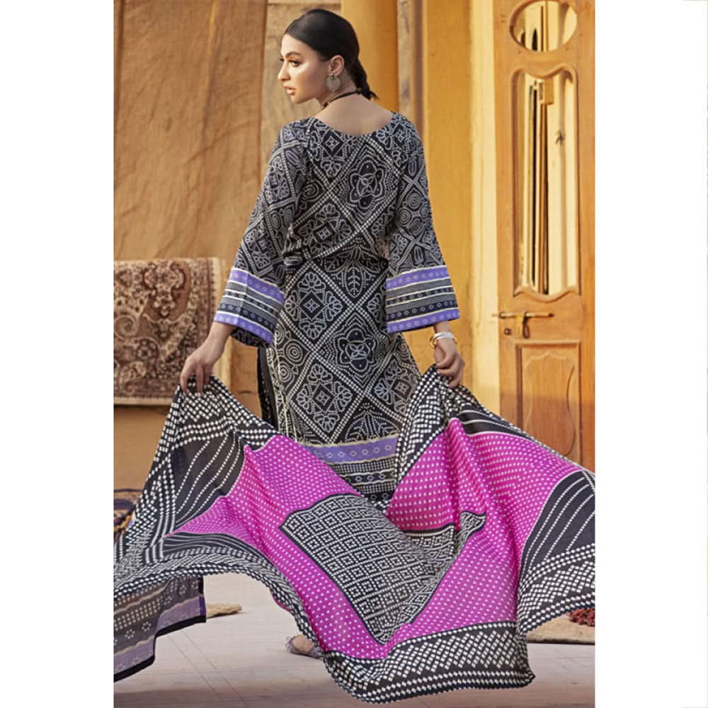 Monsoon Printed Lawn Unstitched 3Pcs Suit V1 - A3, Women, 3Pcs Shalwar Suit, Al-Zohaib Textiles, Chase Value