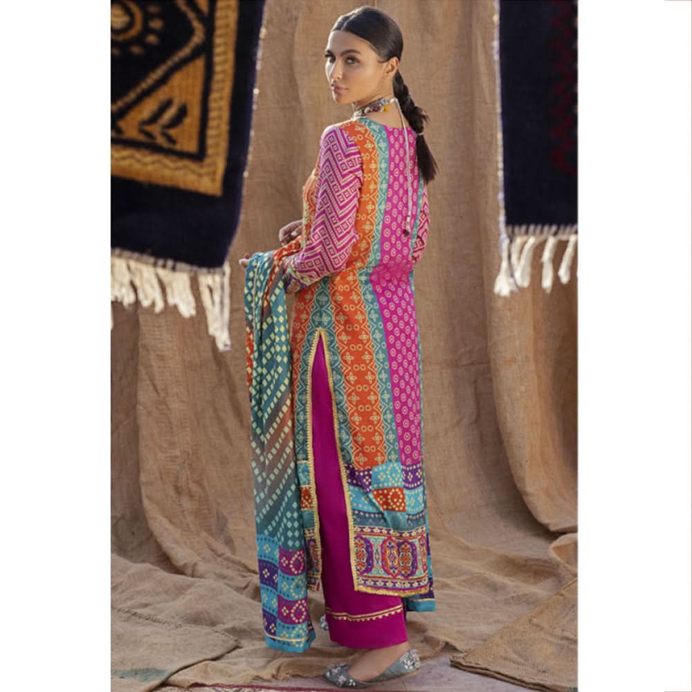 Monsoon Printed Lawn Unstitched 3Pcs Suit V1 - A4, Women, 3Pcs Shalwar Suit, Al-Zohaib Textiles, Chase Value