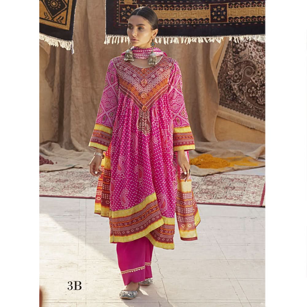 Monsoon Printed Lawn Unstitched 3Pcs Suit V1 - B3, Women, 3Pcs Shalwar Suit, Al-Zohaib Textiles, Chase Value