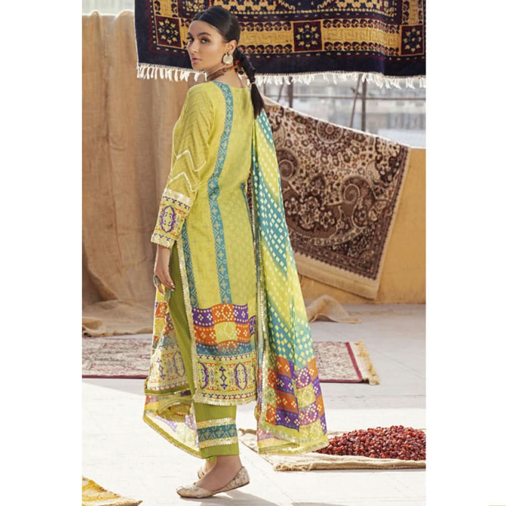 Monsoon Printed Lawn Unstitched 3Pcs Suit V1 - C4, Women, 3Pcs Shalwar Suit, Al-Zohaib Textiles, Chase Value
