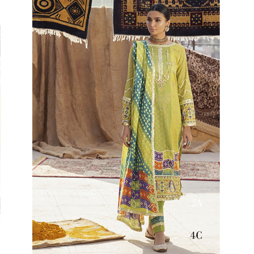 Monsoon Printed Lawn Unstitched 3Pcs Suit V1 - C4, Women, 3Pcs Shalwar Suit, Al-Zohaib Textiles, Chase Value