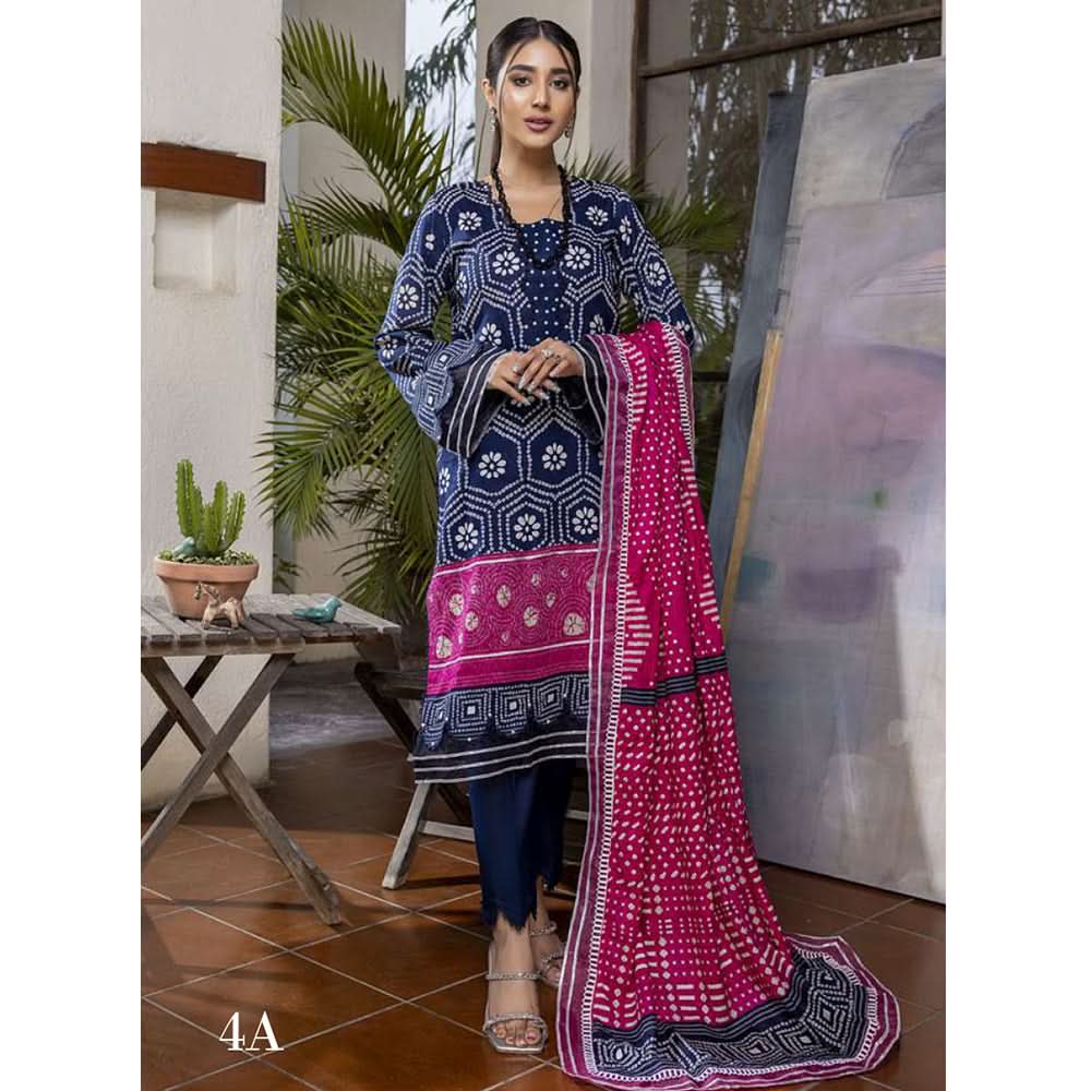 Monsoon Printed Lawn Un-Stitched 3Pcs Suit - 4, Women, 3Pcs Shalwar Suit, Al-Zohaib Textiles, Chase Value