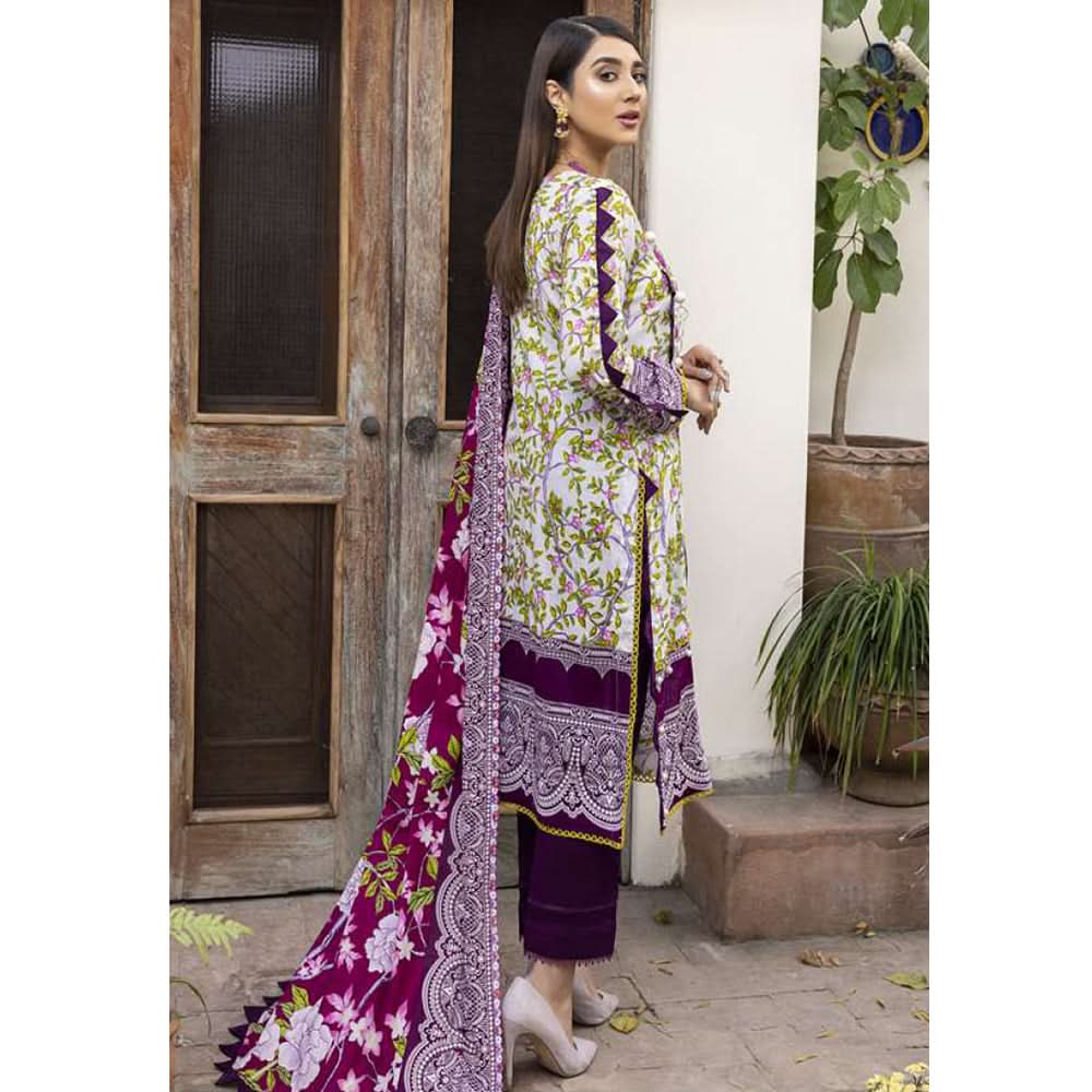 Monsoon Printed Lawn Un-Stitched 3Pcs Suit - 3, Women, 3Pcs Shalwar Suit, Al-Zohaib Textiles, Chase Value