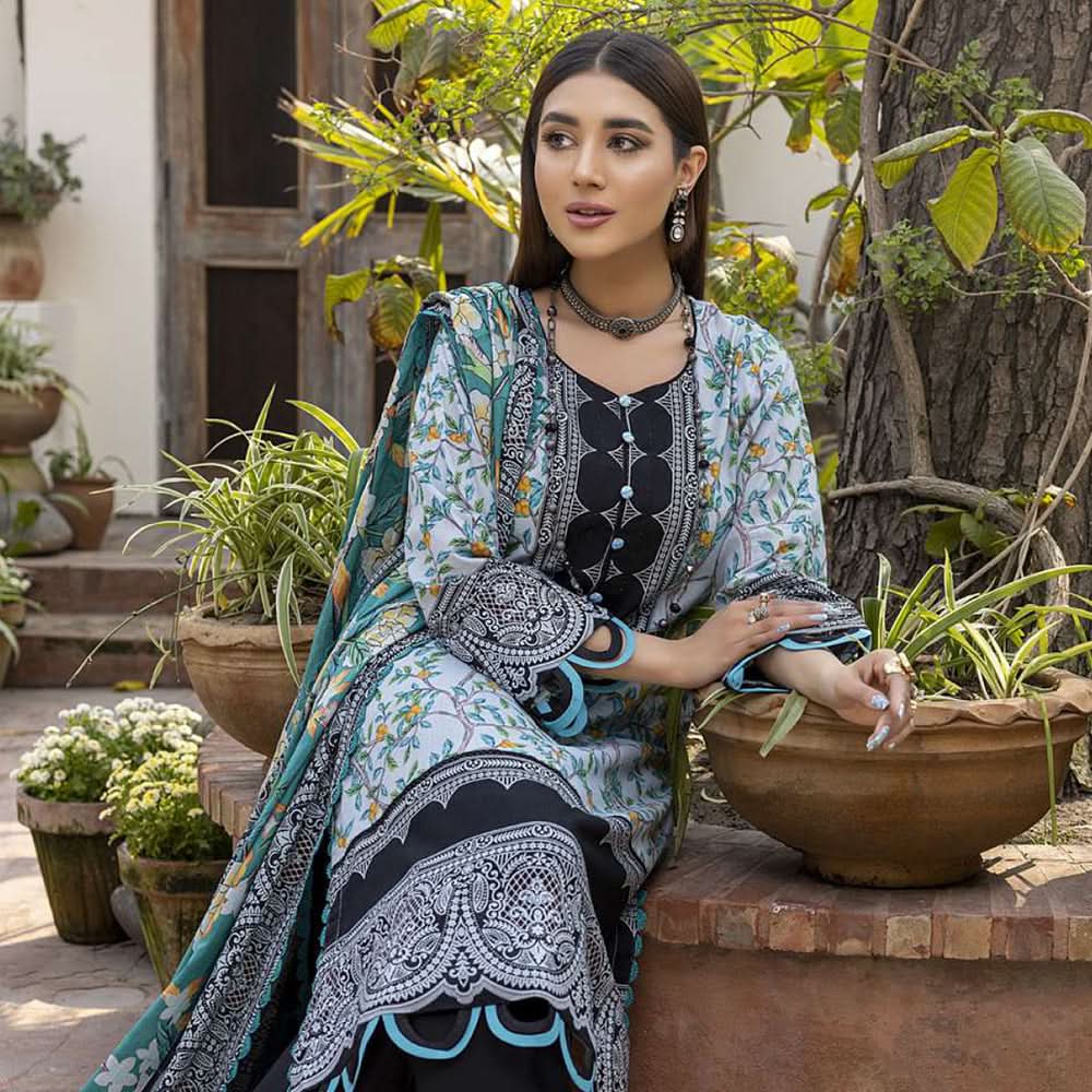 Monsoon Printed Lawn Un-Stitched 3Pcs Suit - 3, Women, 3Pcs Shalwar Suit, Al-Zohaib Textiles, Chase Value