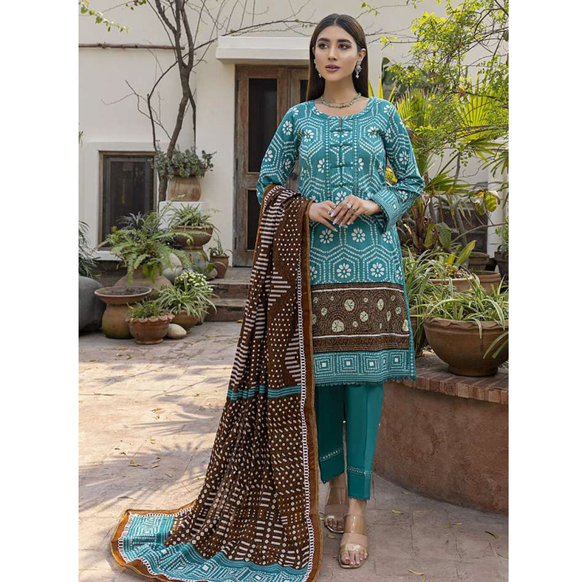 Monsoon Printed Lawn Un-Stitched 3Pcs Suit - 4, Women, 3Pcs Shalwar Suit, Al-Zohaib Textiles, Chase Value