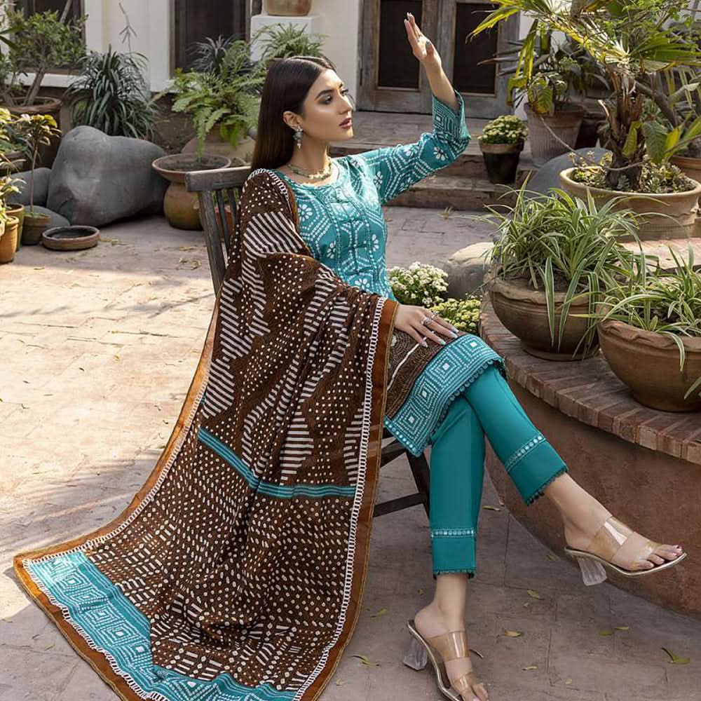 Monsoon Printed Lawn Un-Stitched 3Pcs Suit - 4, Women, 3Pcs Shalwar Suit, Al-Zohaib Textiles, Chase Value