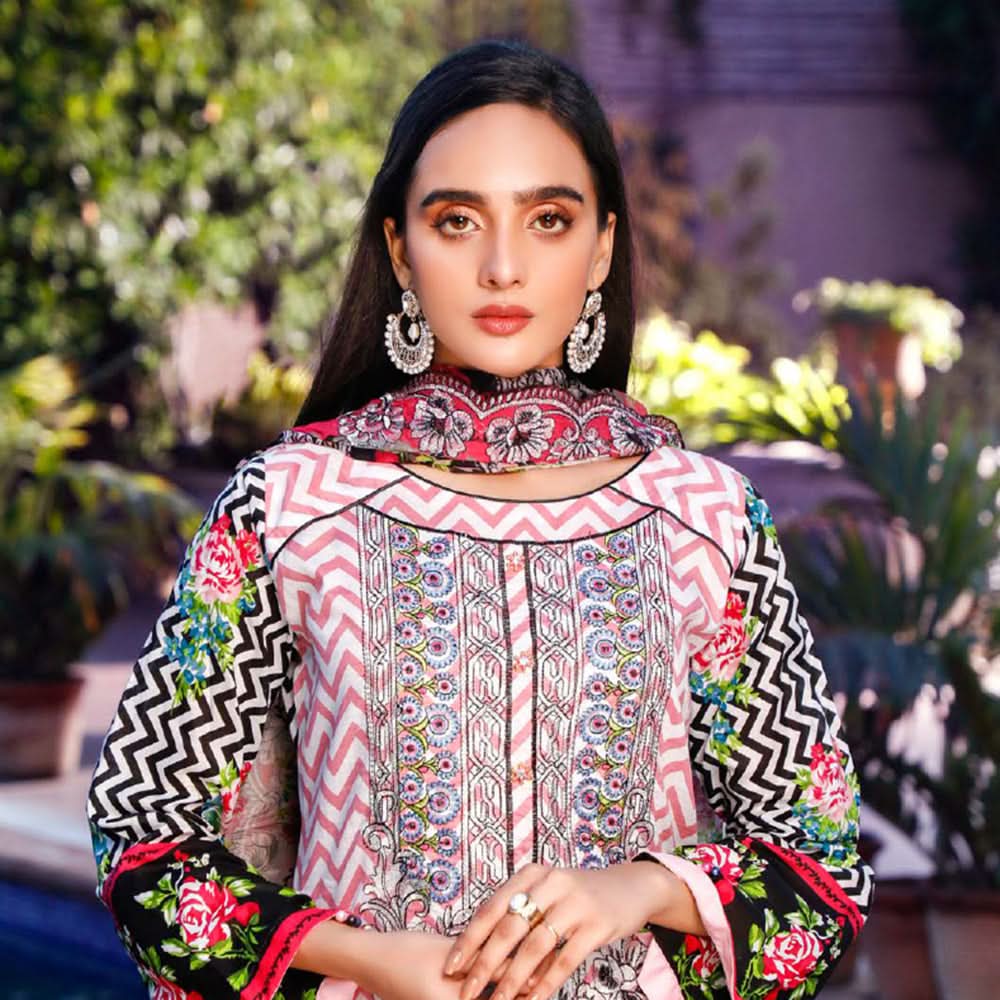 Omber Embroidered Lawn Un-Stitched 3Pcs Suit - AY-1867, Women, 3Pcs Shalwar Suit, Rana Arts, Chase Value