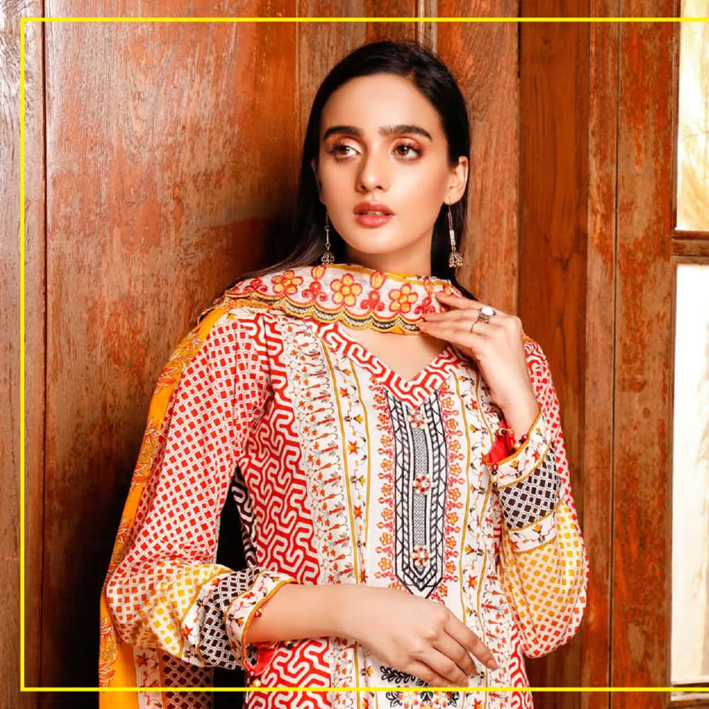 Omber Embroidered Lawn Un-Stitched 3Pcs Suit - AY-1860, Women, 3Pcs Shalwar Suit, Rana Arts, Chase Value