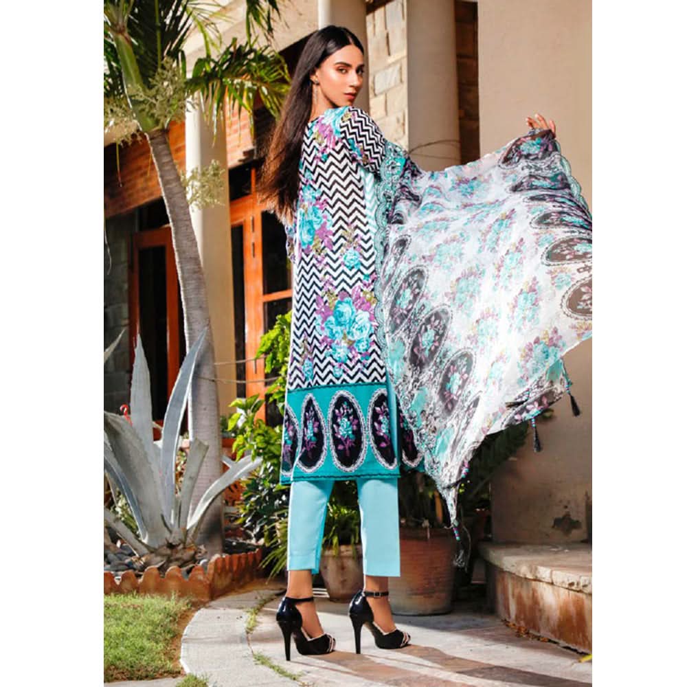 Omber Embroidered Lawn Un-Stitched 3Pcs Suit - AY-1867, Women, 3Pcs Shalwar Suit, Rana Arts, Chase Value