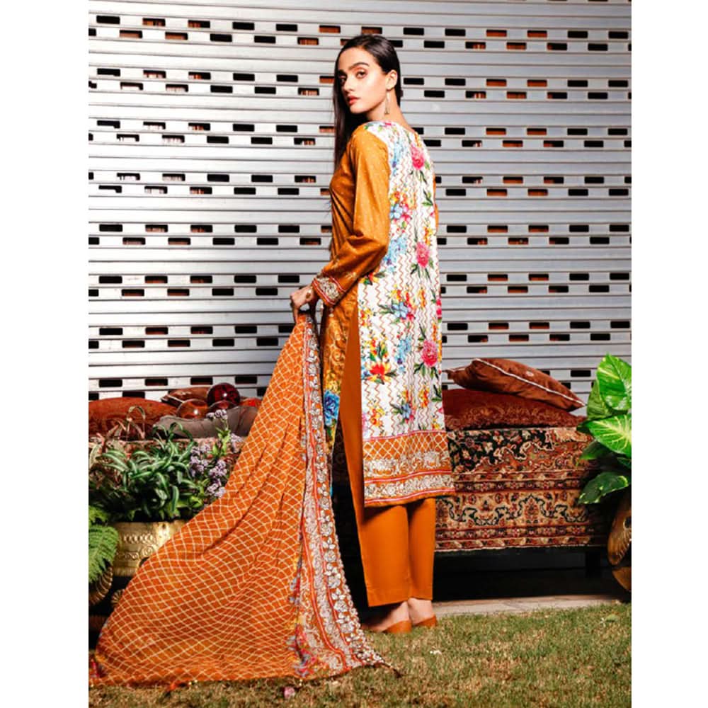 Omber Embroidered Lawn Un-Stitched 3Pcs Suit - AY-1868, Women, 3Pcs Shalwar Suit, Rana Arts, Chase Value