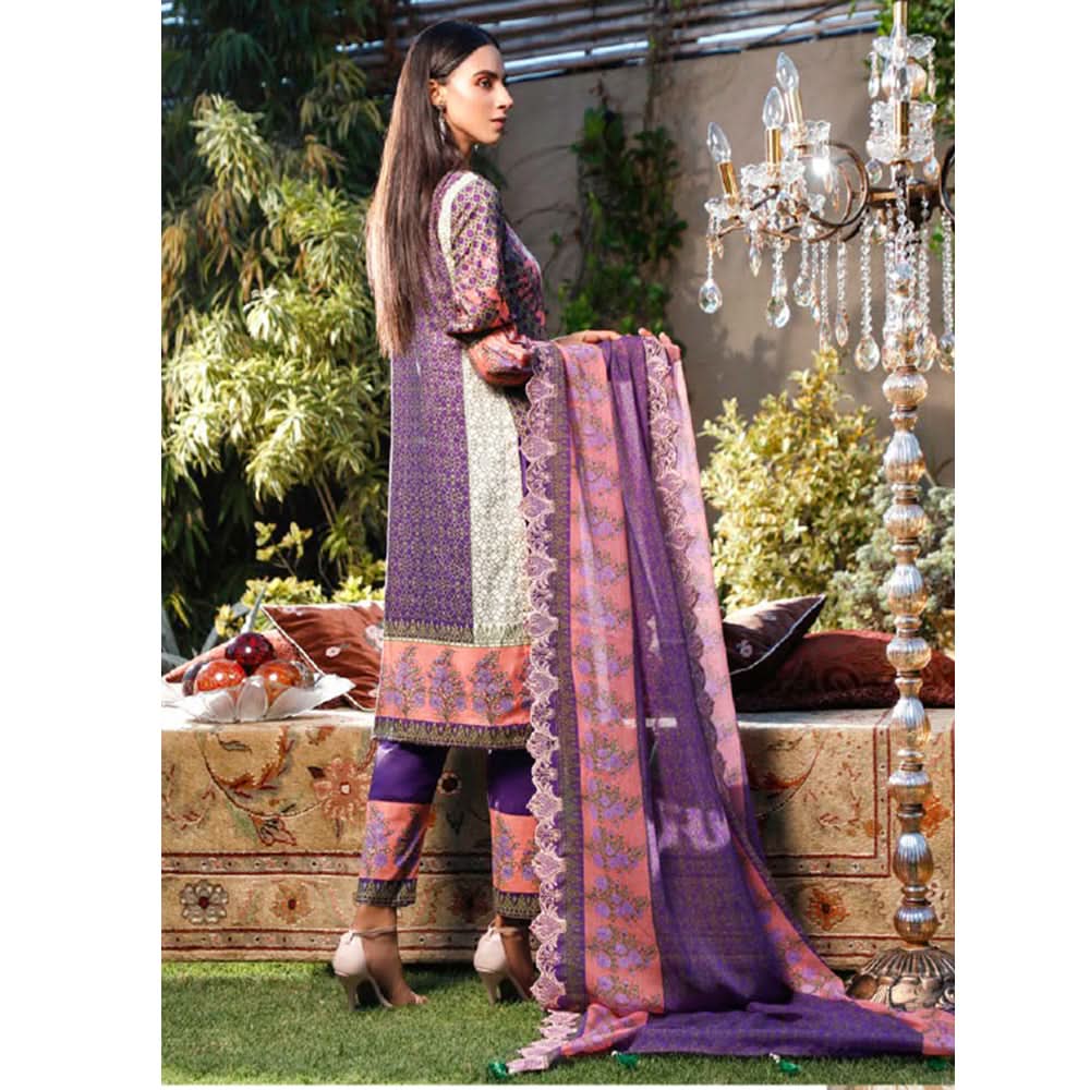 Omber Embroidered Lawn Un-Stitched 3Pcs Suit - EKR-1870, Women, 3Pcs Shalwar Suit, Rana Arts, Chase Value