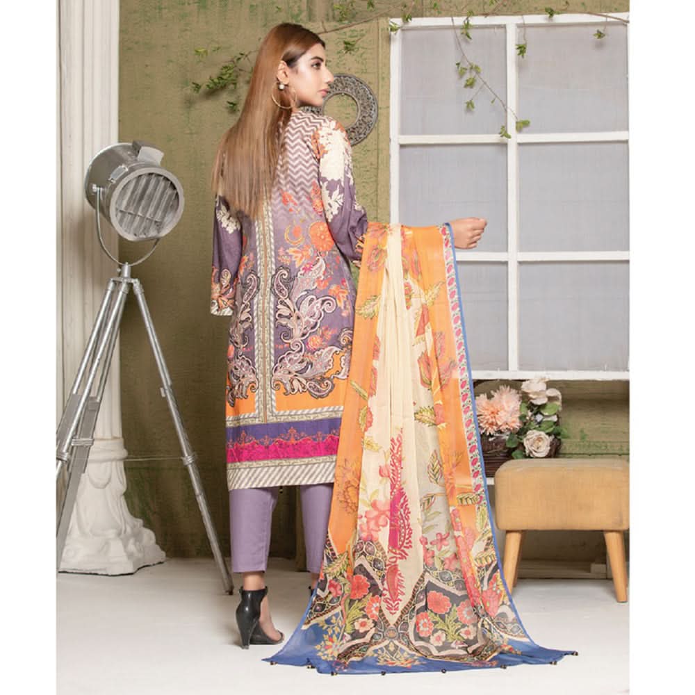 Bin Hameed Roshnay Embroidered Lawn Un-Stitched 3Pcs Suit - AY-3272, Women, 3Pcs Shalwar Suit, Rana Arts, Chase Value