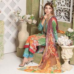 Bin Hameed Roshnay Embroidered Lawn Un-Stitched 3Pcs Suit - DA-3286, Women, 3Pcs Shalwar Suit, Rana Arts, Chase Value