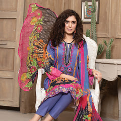 Bin Hameed Premium Embroidered Lawn Un-Stitched 3Pcs Suit - AY-3262, Women, 3Pcs Shalwar Suit, Rana Arts, Chase Value