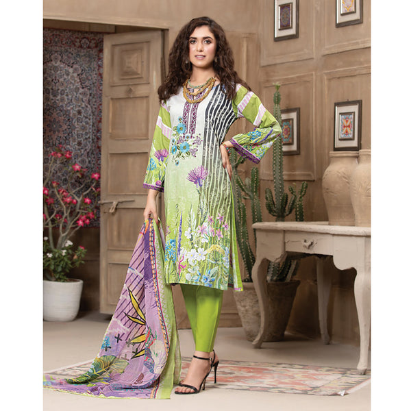 Bin Hameed Premium Embroidered Lawn Un-Stitched 3Pcs Suit - AY-3271, Women, 3Pcs Shalwar Suit, Rana Arts, Chase Value