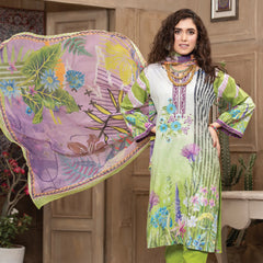 Bin Hameed Premium Embroidered Lawn Un-Stitched 3Pcs Suit - AY-3271, Women, 3Pcs Shalwar Suit, Rana Arts, Chase Value