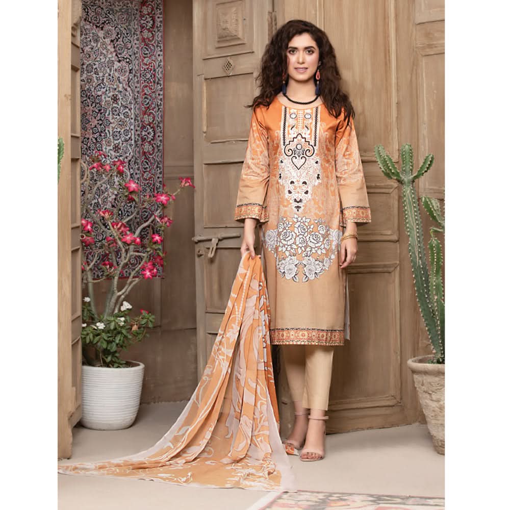Bin Hameed Premium Embroidered Lawn Un-Stitched 3Pcs Suit - EKR-3279, Women, 3Pcs Shalwar Suit, Rana Arts, Chase Value
