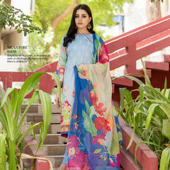 Bin Hameed Eliya Embroidered Lawn Unstitched 3 Pcs Suit - 04, Women, 3Pcs Shalwar Suit, Rana Art, Chase Value