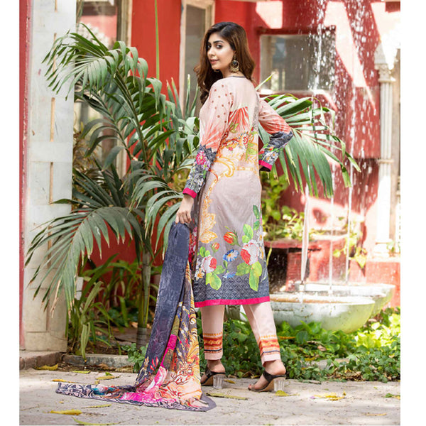 Bin Hameed Eliya Embroidered Lawn Unstitched 3 Pcs Suit - 05, Women, 3Pcs Shalwar Suit, Rana Art, Chase Value