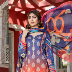 Bin Hameed Eliya Embroidered Lawn Unstitched 3 Pcs Suit - 06, Women, 3Pcs Shalwar Suit, Rana Art, Chase Value