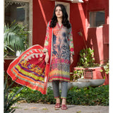 Bin Hameed Eliya Embroidered Lawn Unstitched 3 Pcs Suit - 08, Women, 3Pcs Shalwar Suit, Rana Art, Chase Value