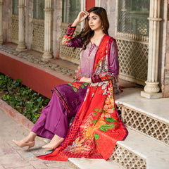 Bin Hameed Eliya Embroidered Lawn Unstitched 3 Pcs Suit - 09, Women, 3Pcs Shalwar Suit, Rana Art, Chase Value