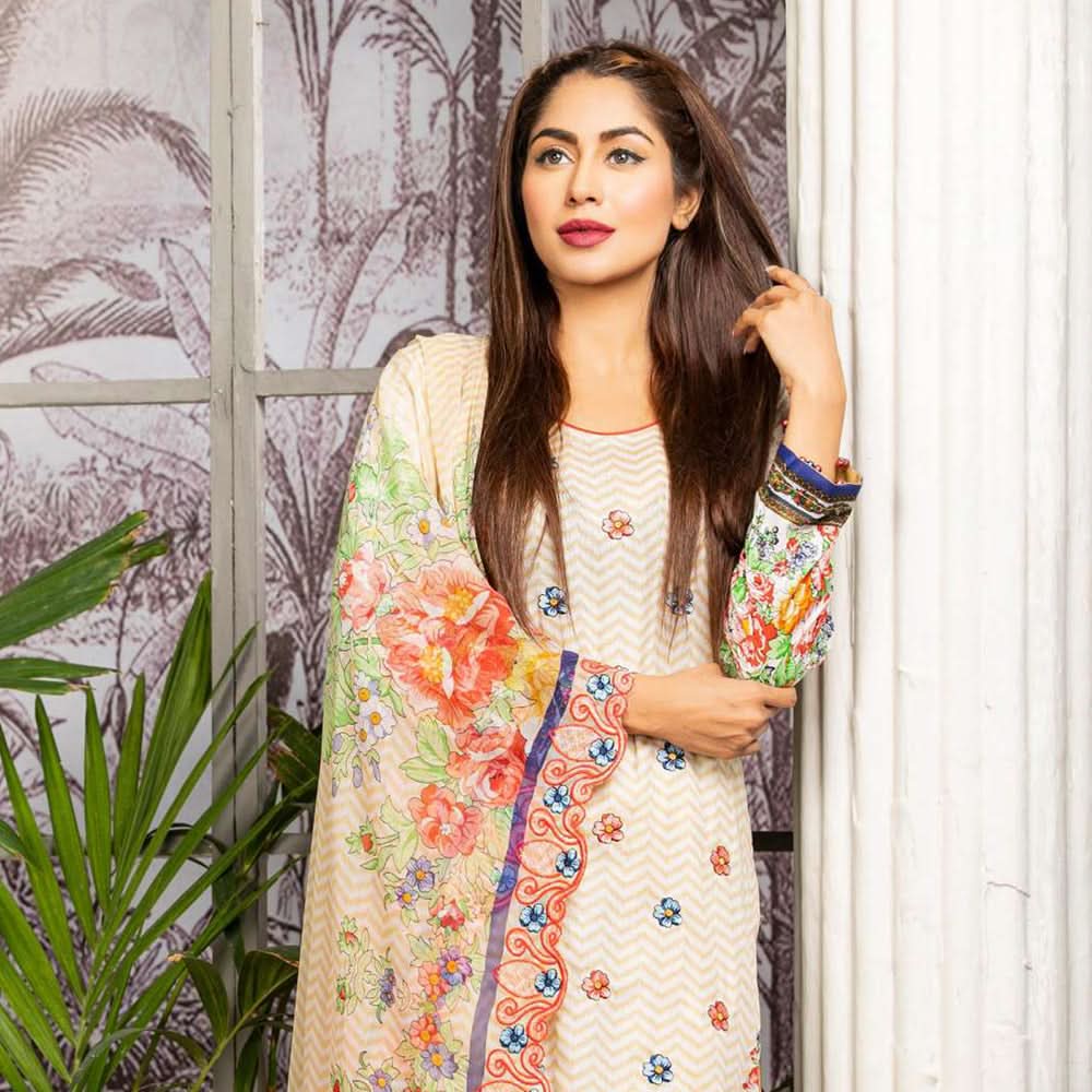 Gulnara Printed Embroidered Lawn Un-Stitched 3 Pcs Suit -  AY-1880, Women, 3Pcs Shalwar Suit, Rana Arts, Chase Value