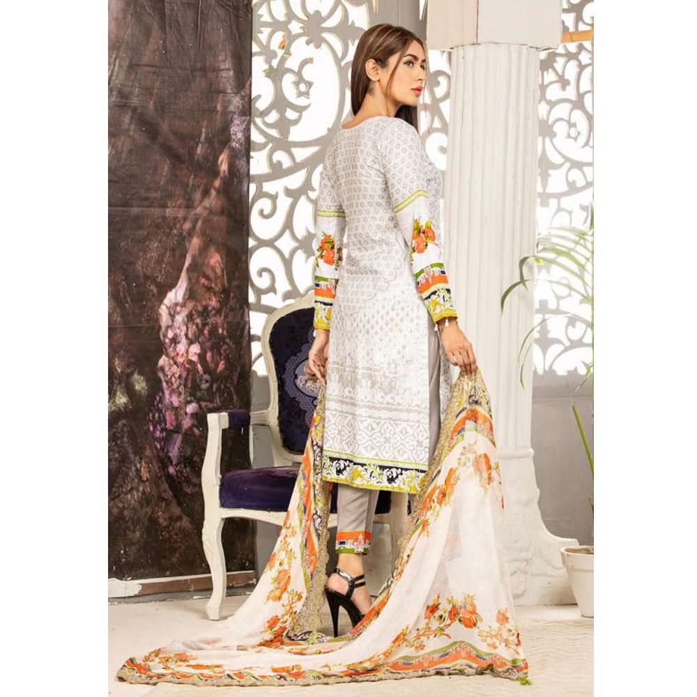 Gulnara Printed Embroidered Lawn Un-Stitched 3 Pcs Suit -  DA-1881-A, Women, 3Pcs Shalwar Suit, Rana Arts, Chase Value