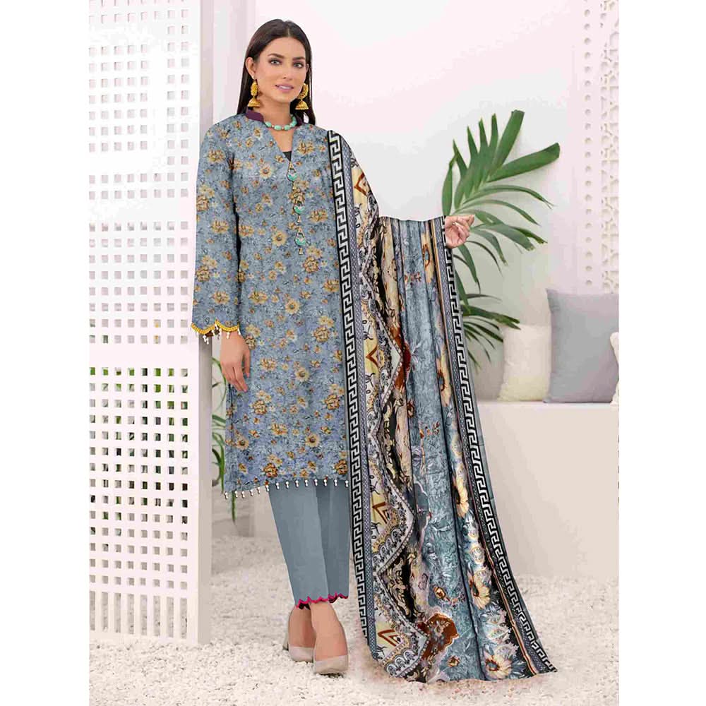 Sawan Classic Printed Lawn 3Pcs Unstitched Suit - A2, Women, 3Pcs Shalwar Suit, Sawan, Chase Value