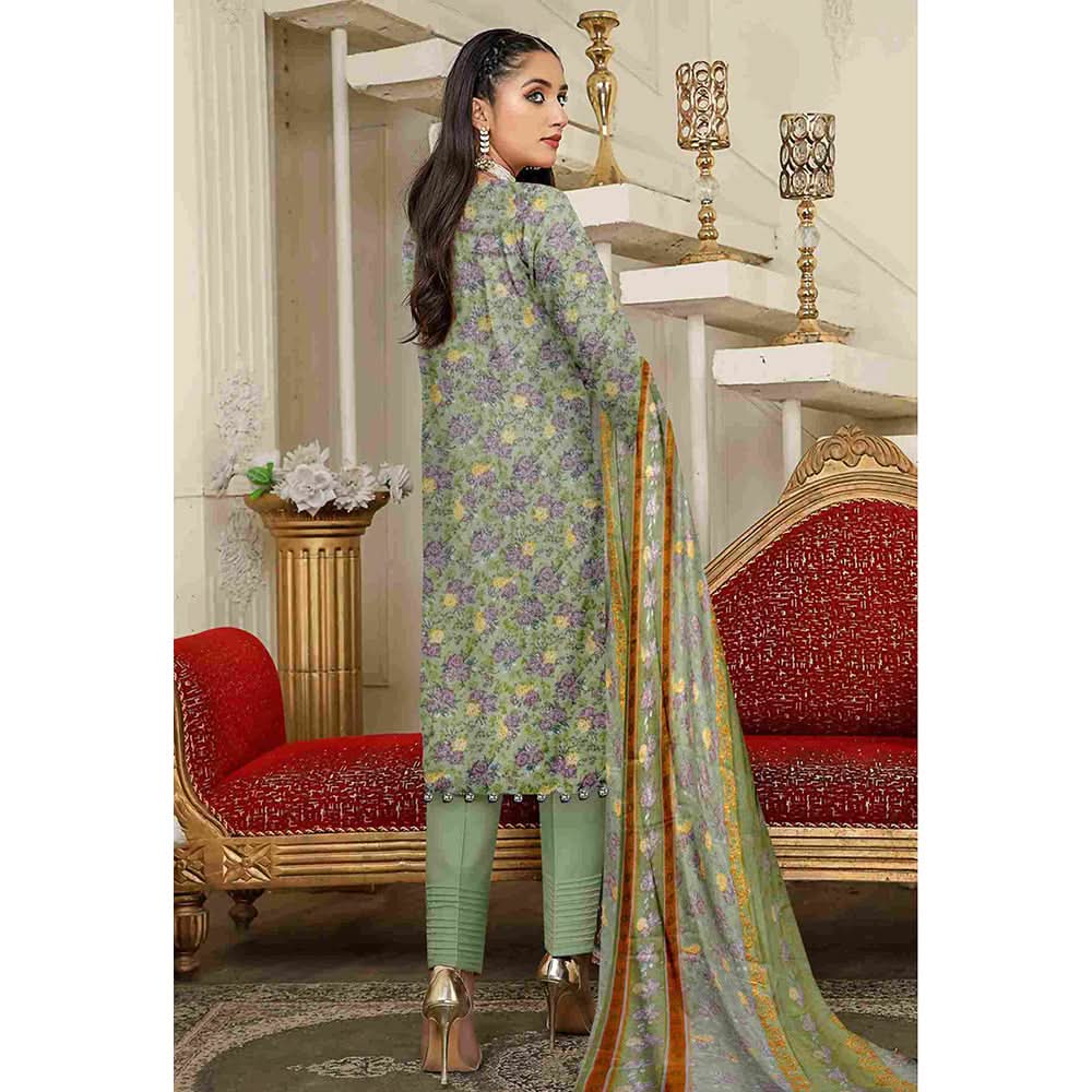 Sawan Classic Printed Lawn 3Pcs Unstitched Suit - A3, Women, 3Pcs Shalwar Suit, Sawan, Chase Value