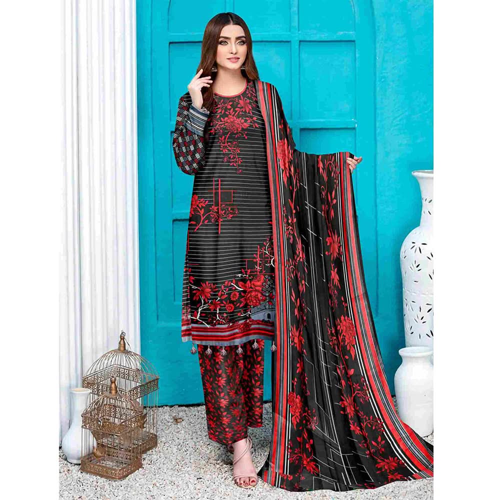 Sawan Classic Printed Lawn 3Pcs Unstitched Suit - A8, Women, 3Pcs Shalwar Suit, Sawan, Chase Value
