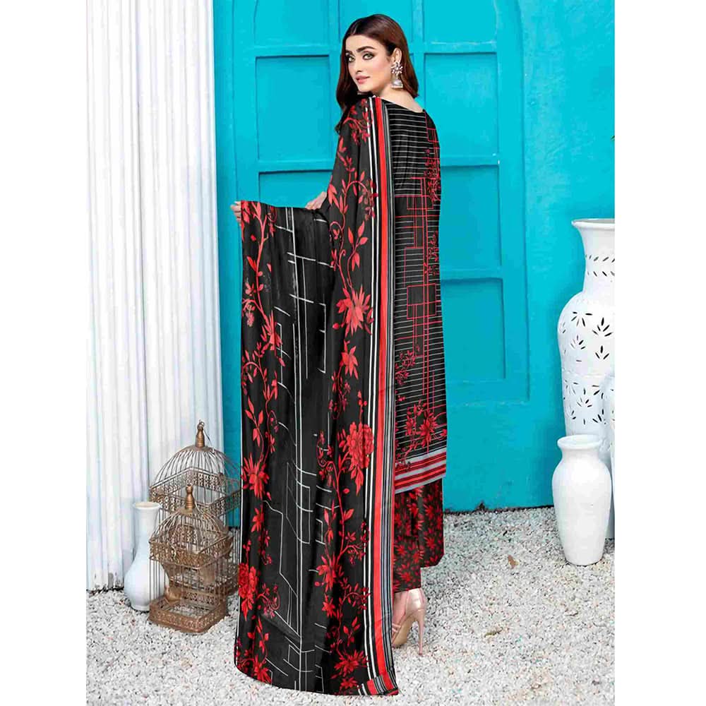 Sawan Classic Printed Lawn 3Pcs Unstitched Suit - A8, Women, 3Pcs Shalwar Suit, Sawan, Chase Value
