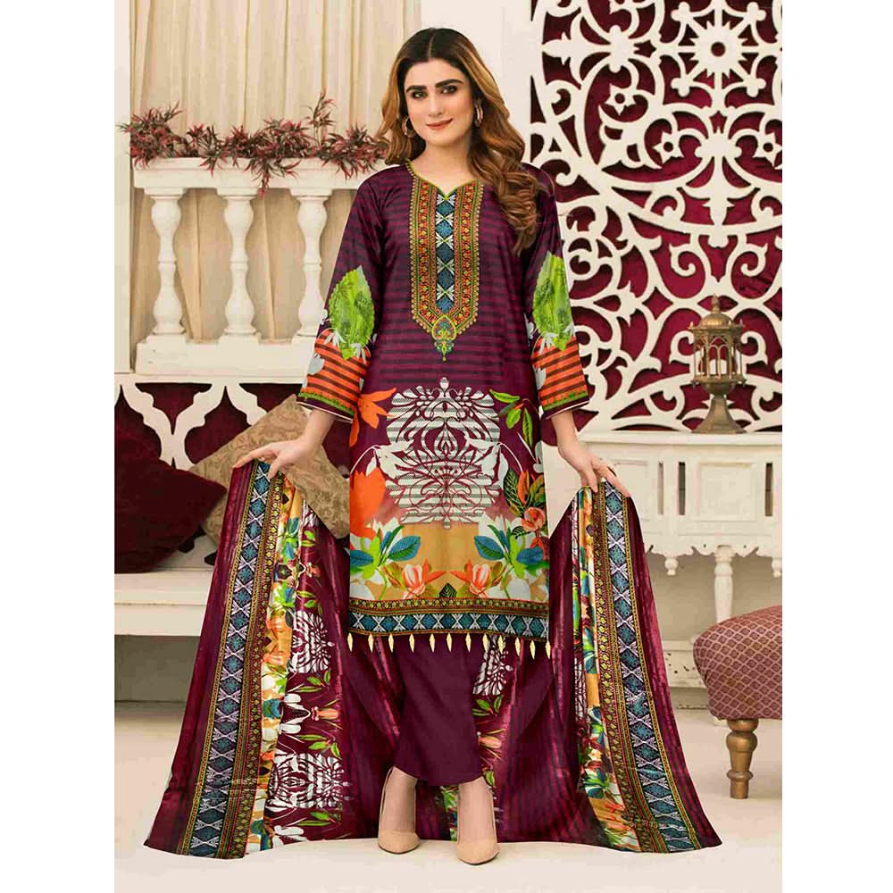 Sawan Classic Printed Lawn 3Pcs Unstitched Suit - B1, Women, 3Pcs Shalwar Suit, Sawan, Chase Value