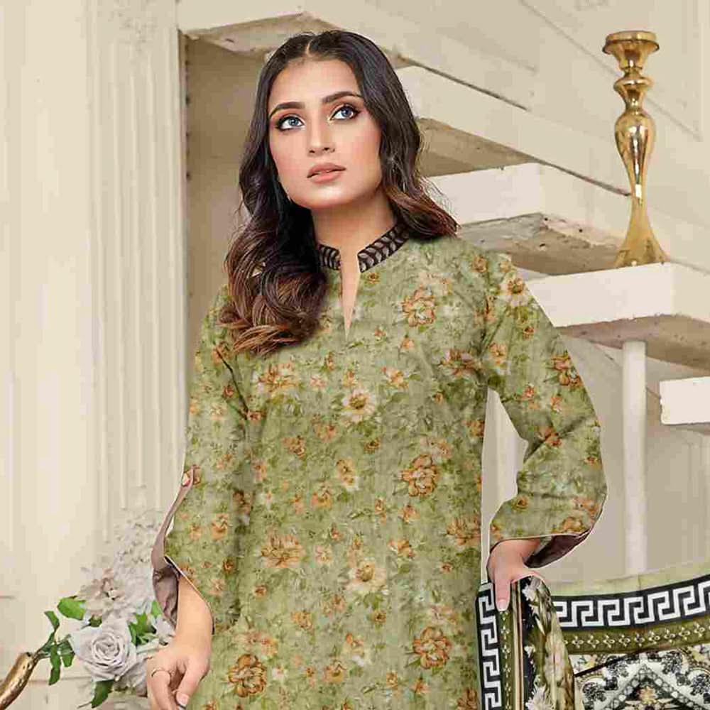 Sawan Classic Printed Lawn 3Pcs Unstitched Suit - B2, Women, 3Pcs Shalwar Suit, Sawan, Chase Value