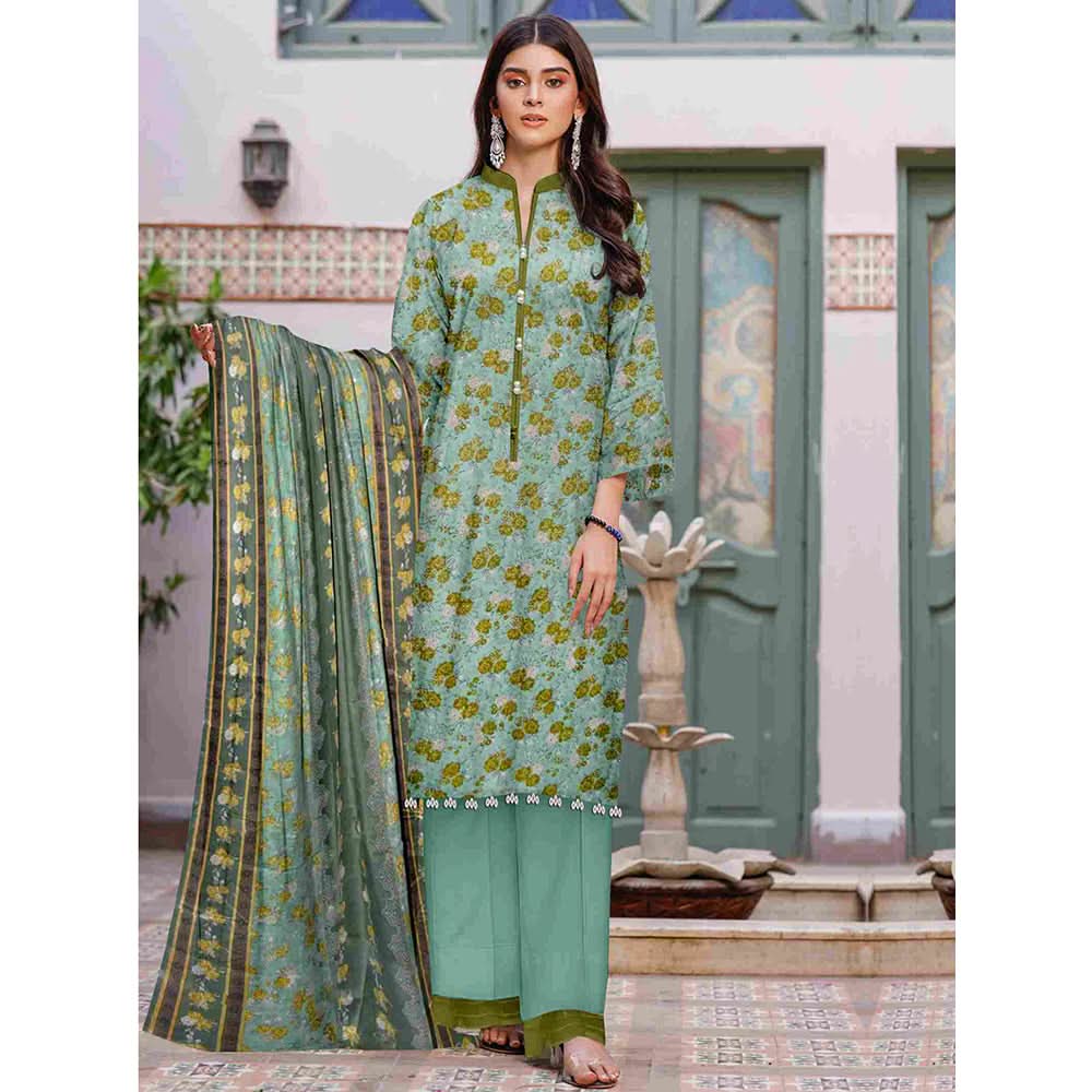 Sawan Classic Printed Lawn 3Pcs Unstitched Suit - B3, Women, 3Pcs Shalwar Suit, Sawan, Chase Value