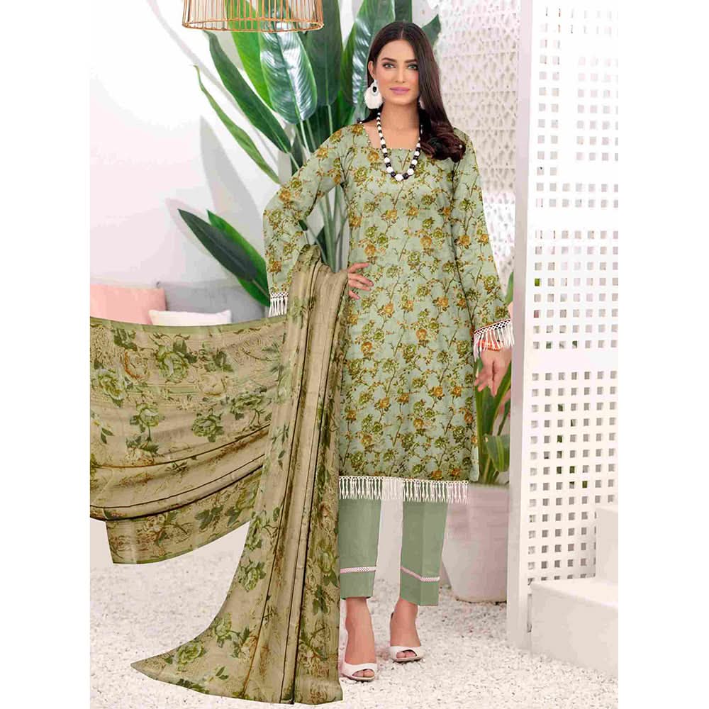 Sawan Classic Printed Lawn 3Pcs Unstitched Suit - B9, Women, 3Pcs Shalwar Suit, Sawan, Chase Value