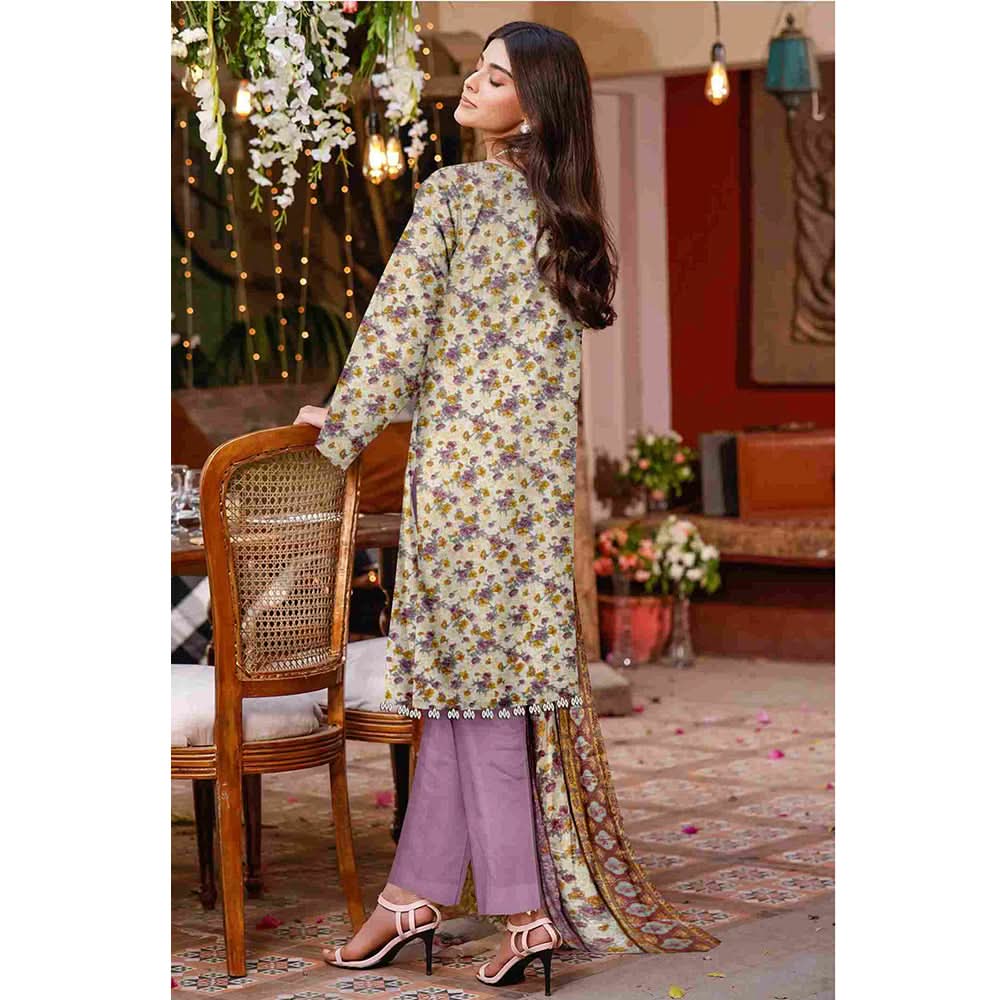 Sawan Classic Printed Lawn 3Pcs Unstitched Suit - A10, Women, 3Pcs Shalwar Suit, Sawan, Chase Value