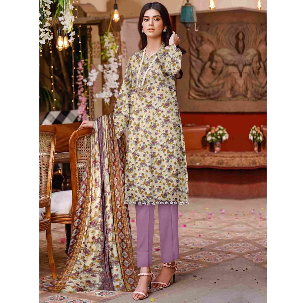 Sawan Classic Printed Lawn 3Pcs Unstitched Suit - A10, Women, 3Pcs Shalwar Suit, Sawan, Chase Value