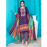 Sawan Classic Printed Lawn 3Pcs Unstitched Suit - C7, Women, 3Pcs Shalwar Suit, Sawan, Chase Value