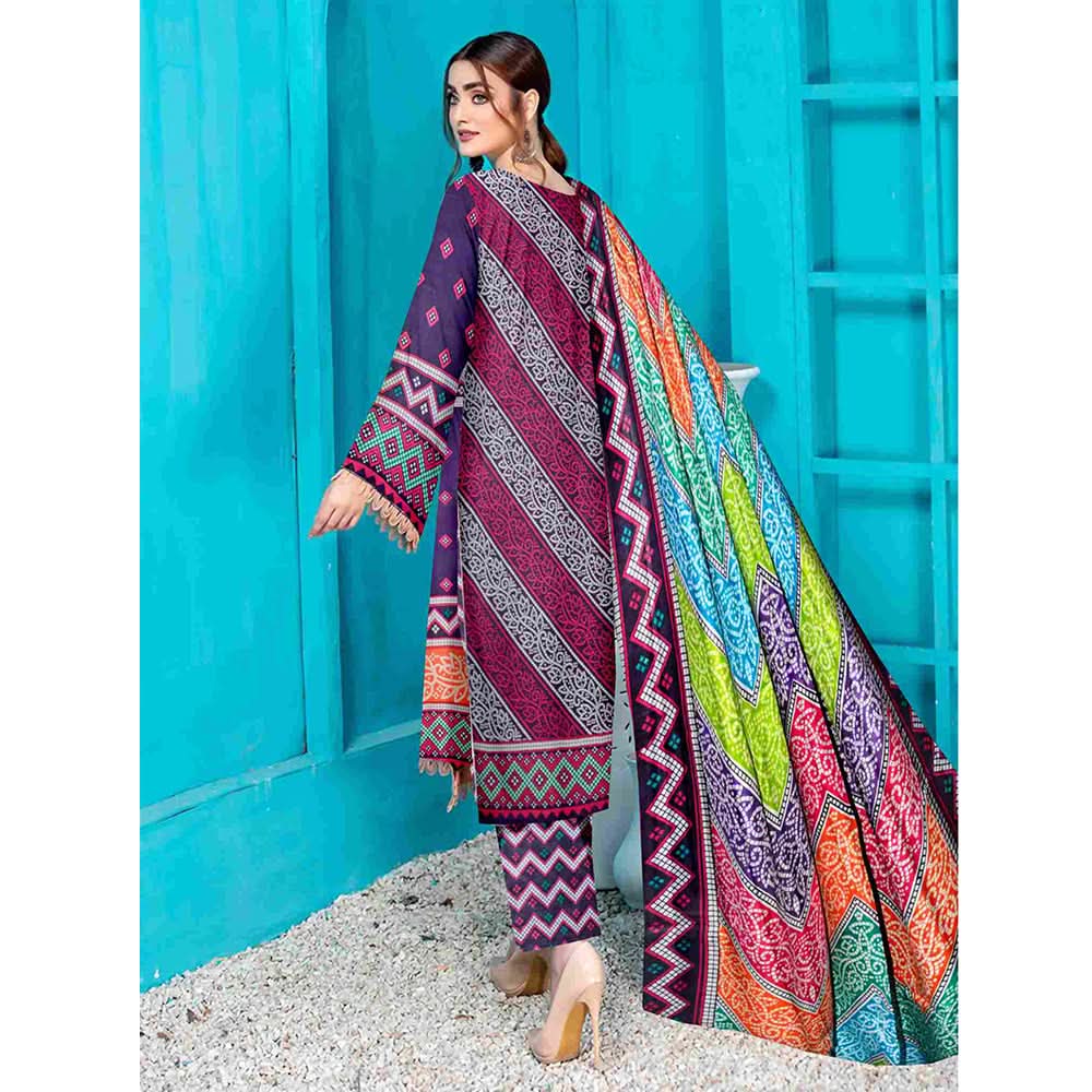 Sawan Classic Printed Lawn 3Pcs Unstitched Suit - C7, Women, 3Pcs Shalwar Suit, Sawan, Chase Value