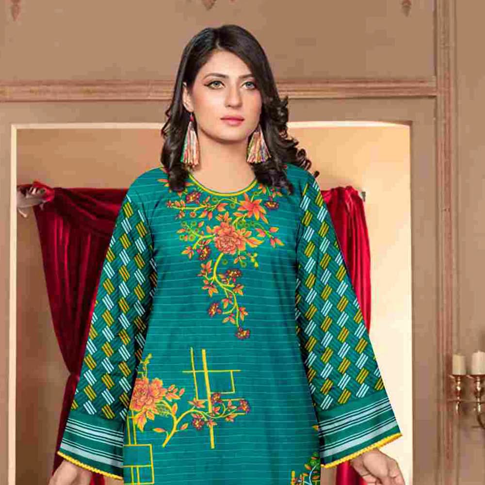 Sawan Classic Printed Lawn 3Pcs Unstitched Suit - C8, Women, 3Pcs Shalwar Suit, Sawan, Chase Value