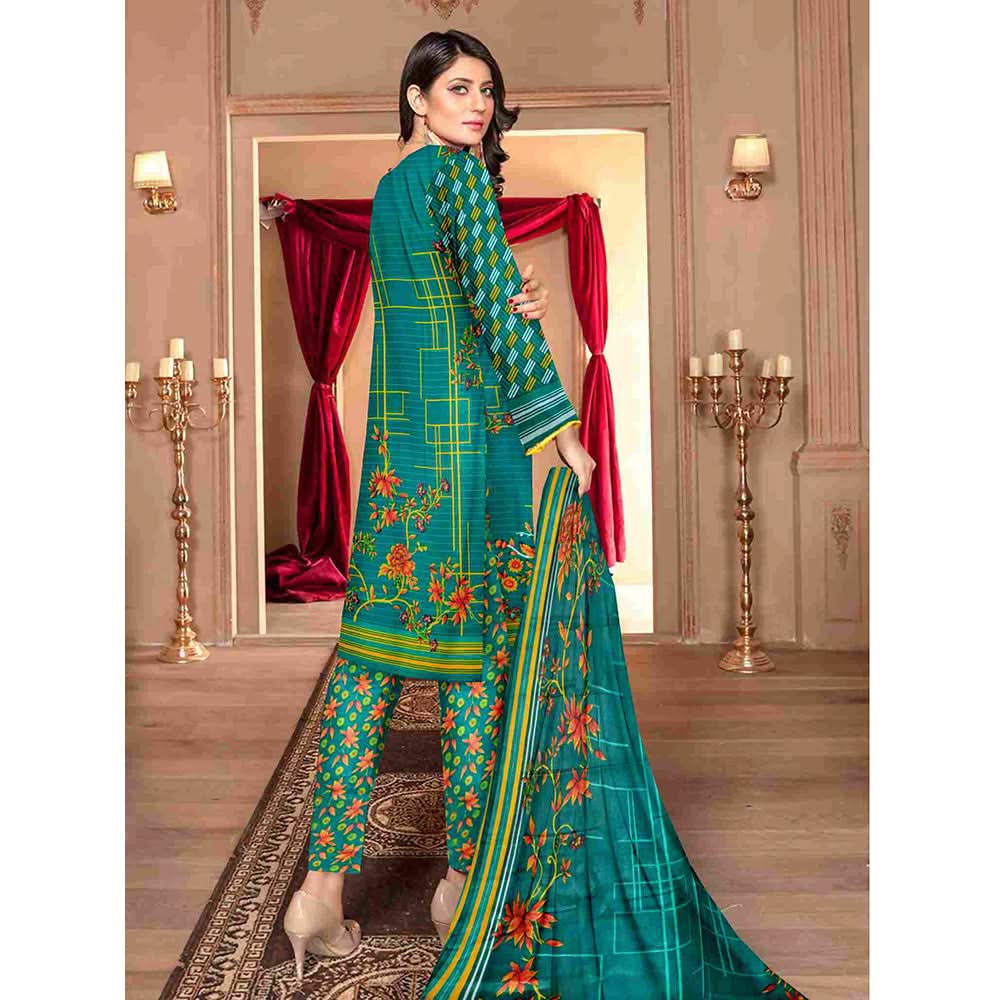 Sawan Classic Printed Lawn 3Pcs Unstitched Suit - C8, Women, 3Pcs Shalwar Suit, Sawan, Chase Value