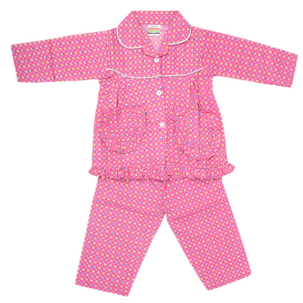Girls Full Sleeves Night Suit - Pink, Kids, Girls Sets And Suits, Chase Value, Chase Value
