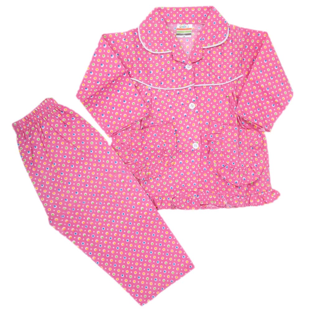 Girls Full Sleeves Night Suit - Pink, Kids, Girls Sets And Suits, Chase Value, Chase Value