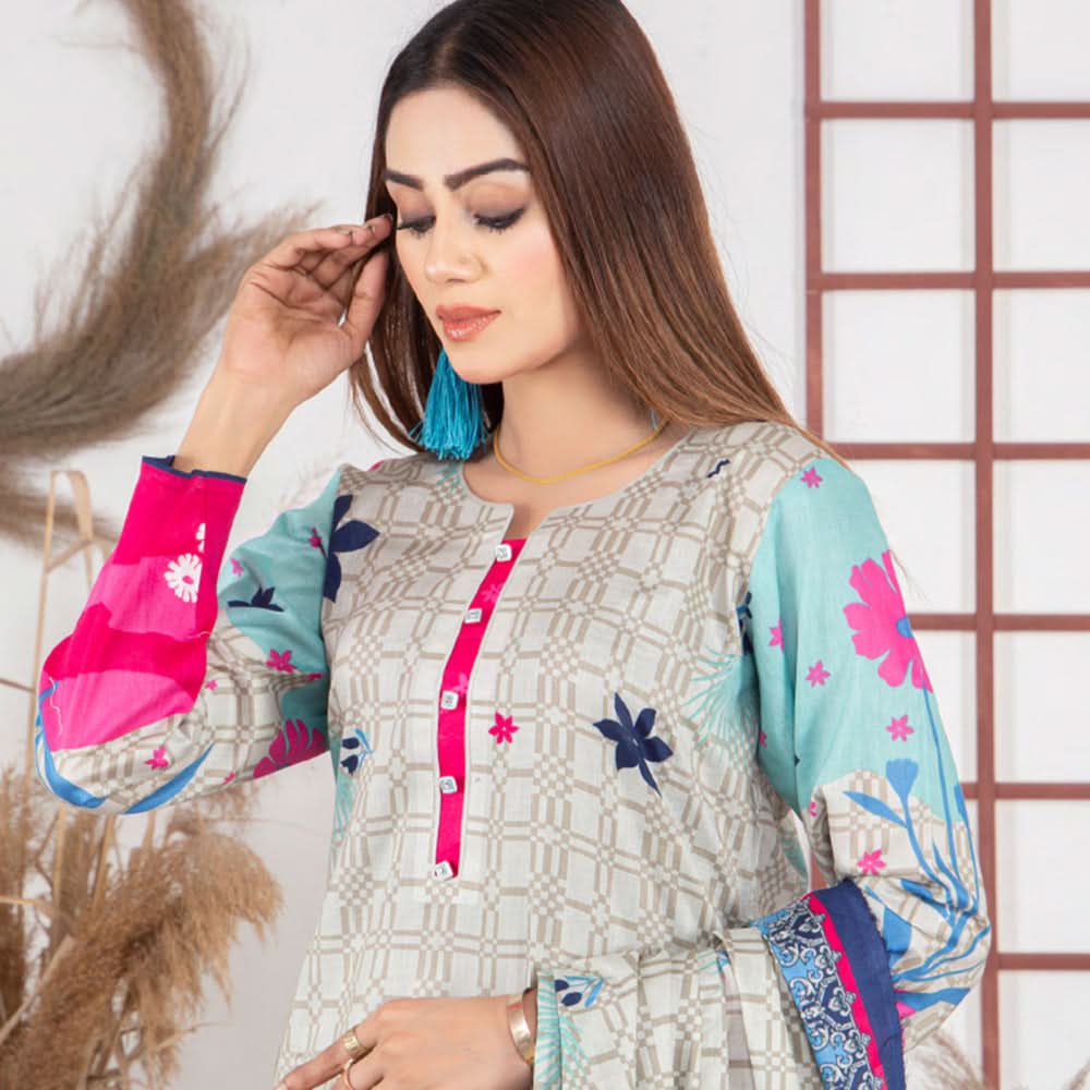 Five Star Printed Lawn Un-Stitched 3Pcs Suit - A9, Women, 3Pcs Shalwar Suit, Chase Value, Chase Value