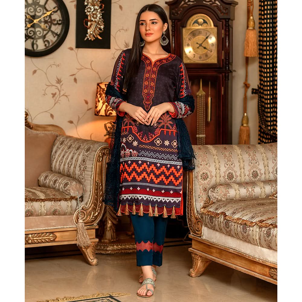 Sunaina Malai Unstitched 3Pcs Suit - 2002, Women, 3Pcs Shalwar Suit, Chase Value, Chase Value